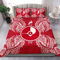 Polynesian Bedding Set - Yap Duvet Cover Set Map Red White Red - Polynesian Pride