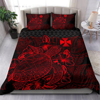 Polynesian Bedding Set - Wallis And Futuna Duvet Cover Set Red Color - Polynesian Pride