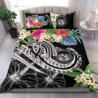 Polynesian Hawaii Bedding Set - Summer Plumeria (Black) - Polynesian Pride