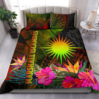Marshall Islands Polynesian Bedding Set - Hibiscus and Banana Leaves - Polynesian Pride