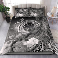 Federated States of Micronesia Bedding Set - Humpback Whale with Tropical Flowers (White) - Polynesian Pride