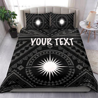 Marshall Personalised Bedding Set - Marshall Seal With Polynesian Tattoo Style ( Black) - Polynesian Pride