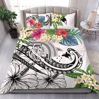 Papua New Guinea Polynesian Bedding Set - Summer Plumeria (White) - Polynesian Pride