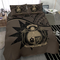 Nauru Duvet Cover Set - Nauru Bedding Flag & Coat Of Arms Brown - Polynesian Pride