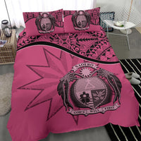 Nauru Duvet Cover Set - Nauru Bedding Flag & Coat Of Arms Pink - Polynesian Pride