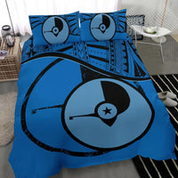 Yap Duvet Cover Set - Yap Flag Tattoo Blue - Polynesian Pride