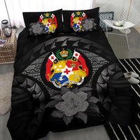 Tonga Duvet Cover Set - Tonga Coat Of Arms & Reggae Hibiscus - Polynesian Pride