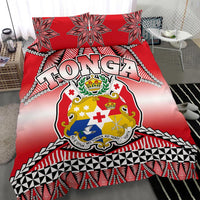 Polynesian Bedding Set - Tonga Coat Of Arms Pattern Duvet Cover Set - Polynesian Pride