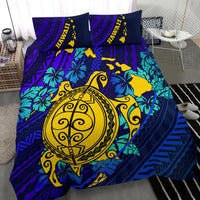 Polynesian Hawaii Duvet Cover Set - Blue Polynesian Sea Turtle - Polynesian Pride