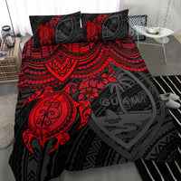 Guam Polynesian Duvet Cover Set - Red Turtle - Polynesian Pride