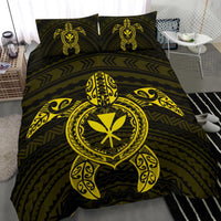 Hawaiian Turtle Kanaka Polynesian Bedding Set - Yellow - Polynesian Pride