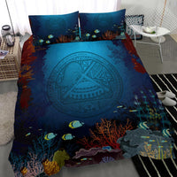 Polynesian Bedding Set - American Samoa Duvet Cover Set Under Sea - Polynesian Pride