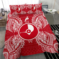 Polynesian Bedding Set - Yap Duvet Cover Set Map Red White - Polynesian Pride