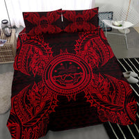 Polynesian Bedding Set - Federated States of Micronesian Duvet Cover Set Map Red - Polynesian Pride