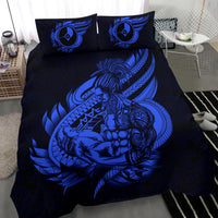 Polynesian Bedding Set - Yap Duvet Cover Set Father And Son Blue Blue - Polynesian Pride
