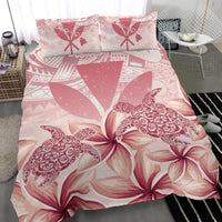 Hawaii Bedding Set - Hawaii Turtle Kanaka Plumeria Polynesian Pink Bedding Set - Polynesian Pride