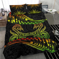 New Zealand Bedding Set Reggae Manaia Maori - Silver Fern Duvet Cover - Polynesian Pride