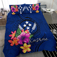 Micronesia Bedding Set - Kosrae Duvet Cover Set Floral With Seal Blue - Polynesian Pride