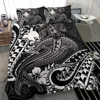 Papua New Guinea Bedding Set - White Shark Polynesian Tattoo - Polynesian Pride