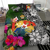Tonga Bedding Set - Turtle Plumeria Banana Leaf - Polynesian Pride