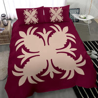 Hawaiian Bedding Set Royal Pattern - Pink - A2 Style - Polynesian Pride