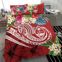 Guam Polynesian Bedding Set - Summer Plumeria (Black) - Polynesian Pride