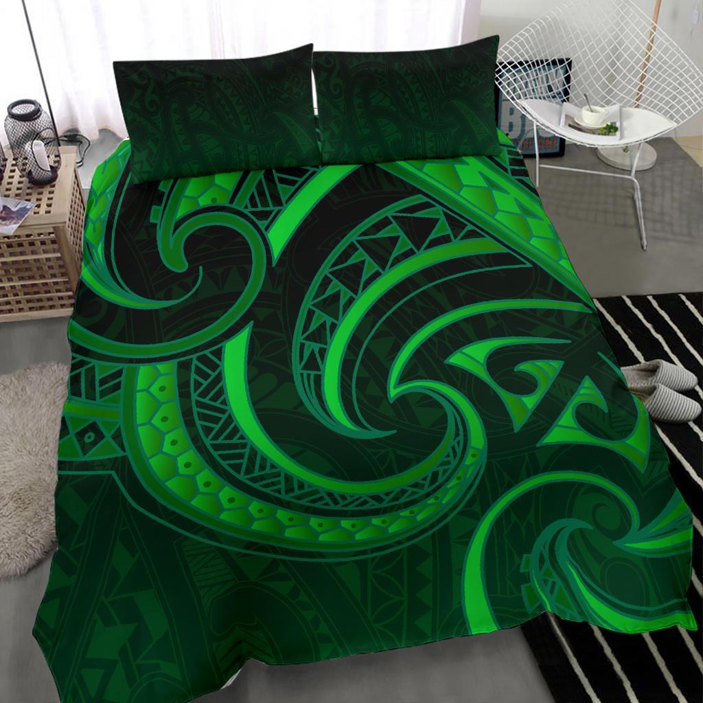 New Zealand Maori Mangopare Bedding Set Polynesian - Green Green - Polynesian Pride