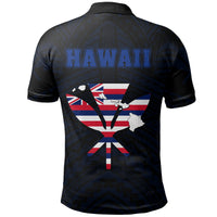Hawaiian Kanaka Polo Shirt Heart Tattoo Blue - Polynesian Pride