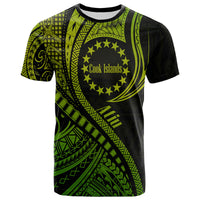 Atiu Cook Islands T Shirt Green Polynesian Wave Style LT9 Adult Green - Polynesian Pride