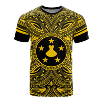 Austral Islands T Shirt Austral Islands Coat of Arms Polynesian Gold Black Unisex Gold - Polynesian Pride