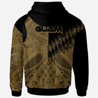 Guam Hoodie Gold Color Symmetry Style - Polynesian Pride