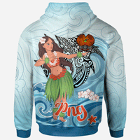 Papua New Guinea Hoodie Polynesian Girls With Shark - Polynesian Pride
