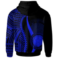 Northern Mariana Islands Hoodie Blue Tentacle Tribal Pattern - Polynesian Pride