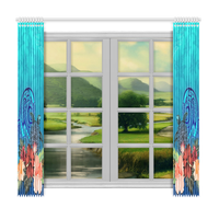Window Curtain( Two Piece) Hibiscus Polynesian 2 - Polynesian Pride
