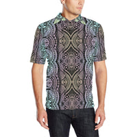 Polynesian Polo Shirt Blur Unisex Black - Polynesian Pride