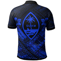 Guam Polynesian Polo Shirt Guam Blue Seal Camisole Hibiscus Style - Polynesian Pride