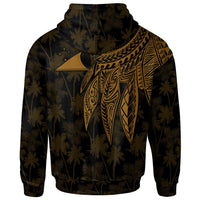 Tokelau Polynesian Custom Hoodie Polynesian Wings (Golden) - Polynesian Pride
