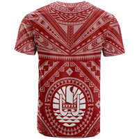 Tahiti T Shirt Tahiti Seal In Polynesian Tattoo Style (Red) - Polynesian Pride