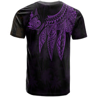 New Caledonia T Shirt Polynesian Wings Purple - Polynesian Pride