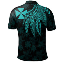 Wallis and Futuna Polo Polynesian Wings Turquoise - Polynesian Pride