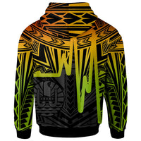 Tahiti Custom Zip up Hoodie Tahiti Seal In Heartbeat Patterns Style (Reggea) - Polynesian Pride