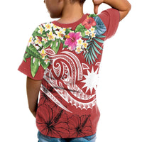 Nauru Polynesian T Shirt Summer Plumeria (Red) - Polynesian Pride