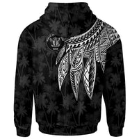 Niue Hoodie Polynesian Wings (White) - Polynesian Pride