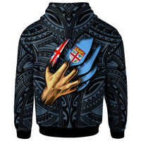 Fiji Zip up Hoodie Fiji In Me (Blue) - Polynesian Pride