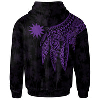 Nauru Hoodie Polynesian Wings Purple - Polynesian Pride