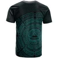 American Samoa Polynesian T Shirt Polynesian Circle (Turquoise) - Polynesian Pride