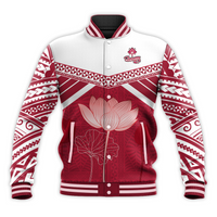 Adi Cakobau Baseball Jacket Fiji School LT13 Unisex Crimson - Polynesian Pride