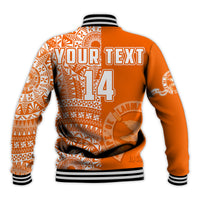 (Custom Text And Number) Tailulu Tonga College Baseball Jacket Class Of Year Tongan Ngatu Pattern LT14 - Polynesian Pride