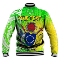 (Custom Personalised) Happy Mangaia Gospel Day Baseball Jacket Cook Islands Coat Of Arms Polynesian Pattern LT14 - Polynesian Pride