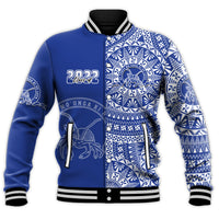 (Custom Text And Number) Tupou Tonga College Baseball Jacket Class Of Year Tongan Ngatu Pattern LT14 - Polynesian Pride
